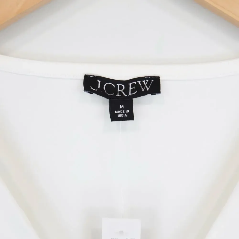 NWT J.Crew Stretch Cotton-Blend V-Neck Tank Top In White Size Medium - Picture 6 of 8